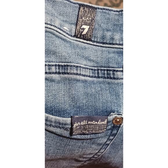Women's 7 for all Mankind Ankle Skinny Jeans Size 25 Faded 25Wx26L - Picture 7 of 13